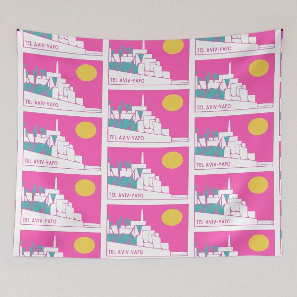 Item preview, Rosh Hashana Gift -Postcard from Yafo Pink White designed and sold by French Papyrus Studio.