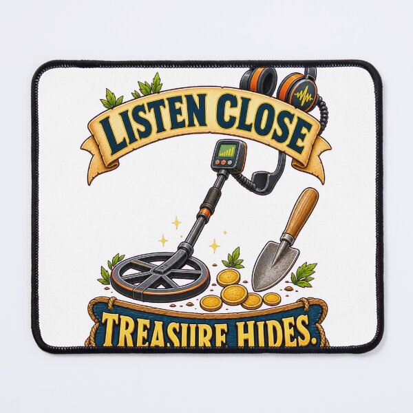 Item preview, Listen Close Treasure Hides Metal Detecting Art designed and sold by CheerfulNest.