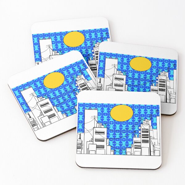 Item preview, Rosh Hashana Gift -Postcard from Tel Aviv Blue Tiles Background designed and sold by French Papyrus Studio.