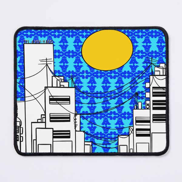 Item preview, Rosh Hashana Gift -Postcard from Tel Aviv Blue Tiles Background designed and sold by French Papyrus Studio.