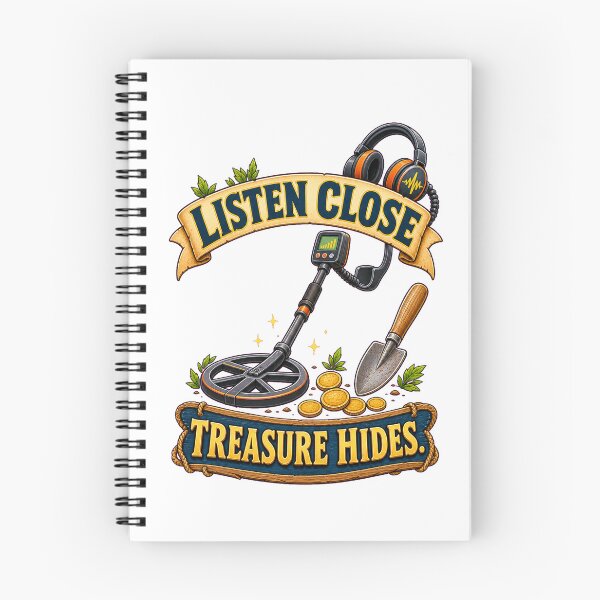Item preview, Listen Close Treasure Hides Metal Detecting Art designed and sold by CheerfulNest.