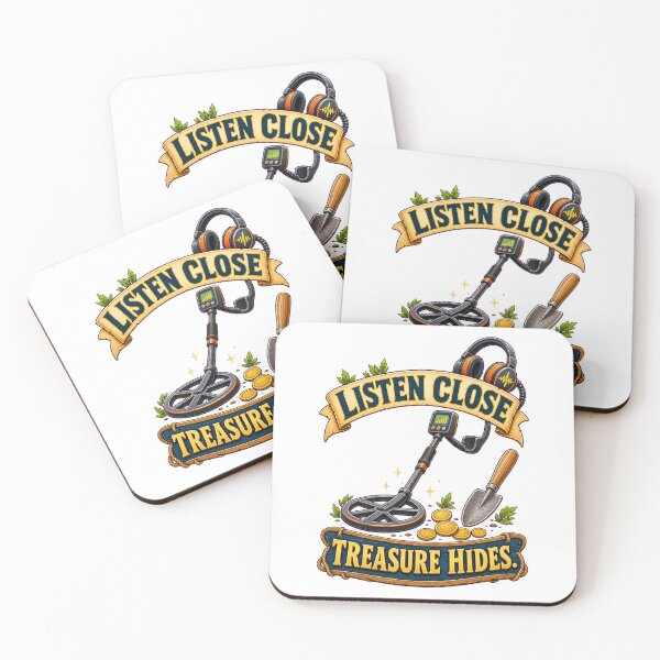 Item preview, Listen Close Treasure Hides Metal Detecting Art designed and sold by CheerfulNest.
