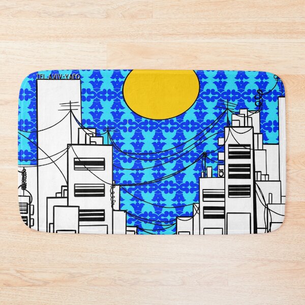 Item preview, Rosh Hashana Gift -Postcard from Tel Aviv Blue Tiles Background designed and sold by French Papyrus Studio.