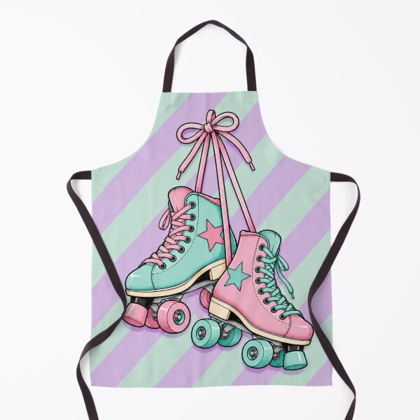 Item preview, Pastel Roller Skates with Stars – Cute Retro 90s Skate Design designed and sold by LittleGinnyArt.