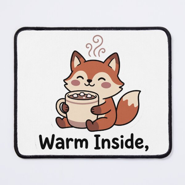 Item preview, Cozy Fox with Hot Cocoa Mug Sticker designed and sold by CozyCore101.