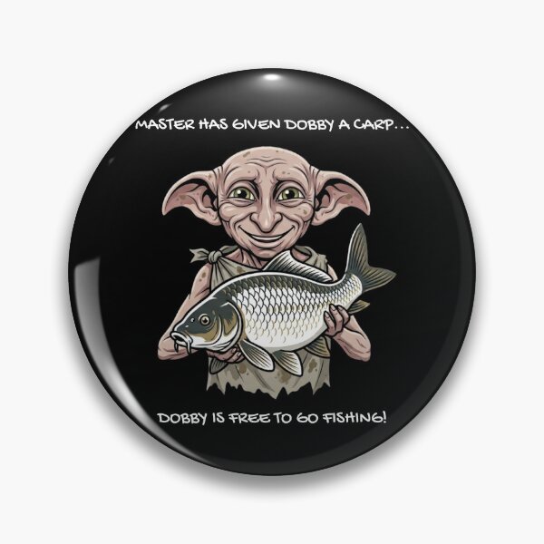 Item preview, Master Has Given Dobby A Carp - Funny Wizard Fishing Parody designed and sold by GeekAnglerStore.