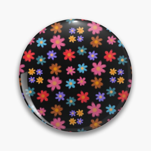 Item preview, Colorful Naive Flower Power on Black designed and sold by Sasitee.