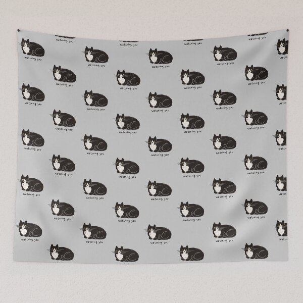 Item preview, This Tuxedo Cat is Watching You! designed and sold by DanuskaArt.