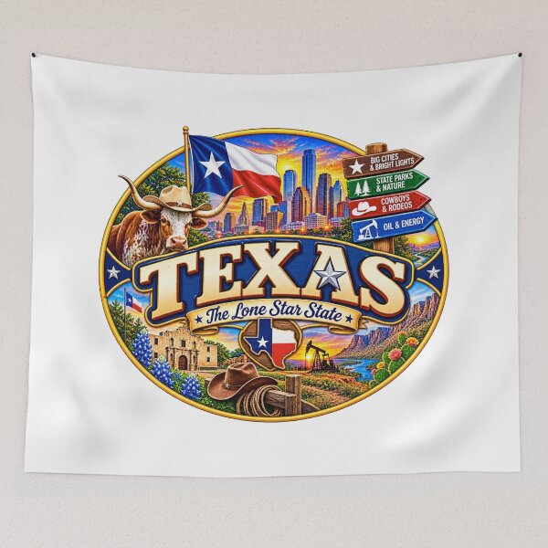 Item preview, Texas Lone Star State Vintage Travel Design designed and sold by Awarrie.