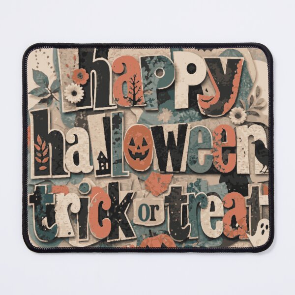 Item preview, Happy Halloween Trick or Treat – Spooky Collage Typography designed and sold by MOCH- ART.