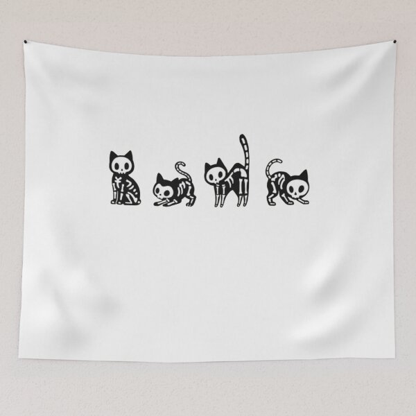 Item preview, Skeleton Cats – Cute Spooky Halloween Cat  designed and sold by roartusa.
