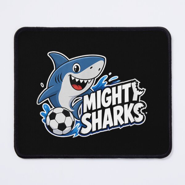 Item preview, Cute Mighty Sharks Soccer Mascot Shark Playing Football Water Splash Mascot designed and sold by DuneHaicna.