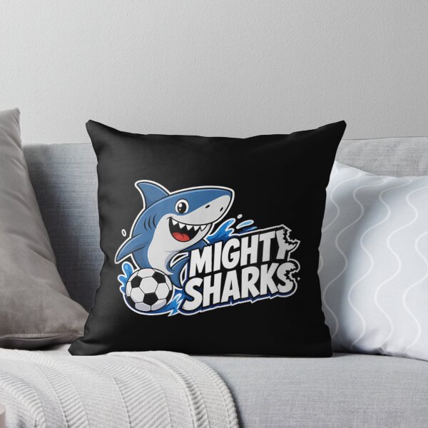 Item preview, Cute Mighty Sharks Soccer Mascot Shark Playing Football Water Splash Mascot designed and sold by DuneHaicna.