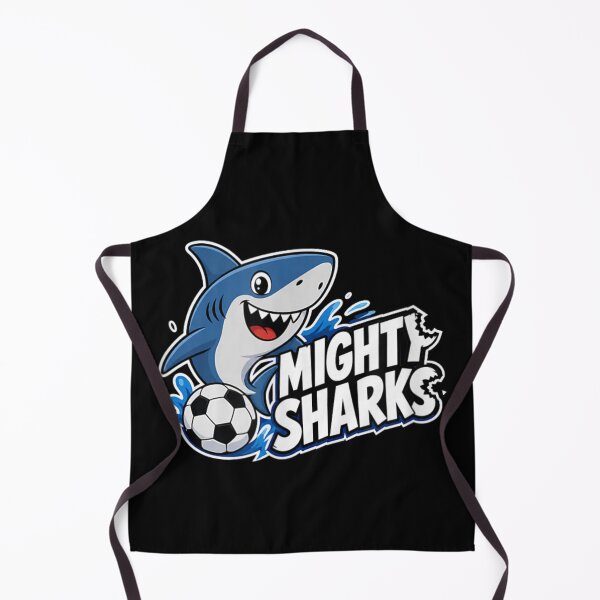 Item preview, Cute Mighty Sharks Soccer Mascot Shark Playing Football Water Splash Mascot designed and sold by DuneHaicna.