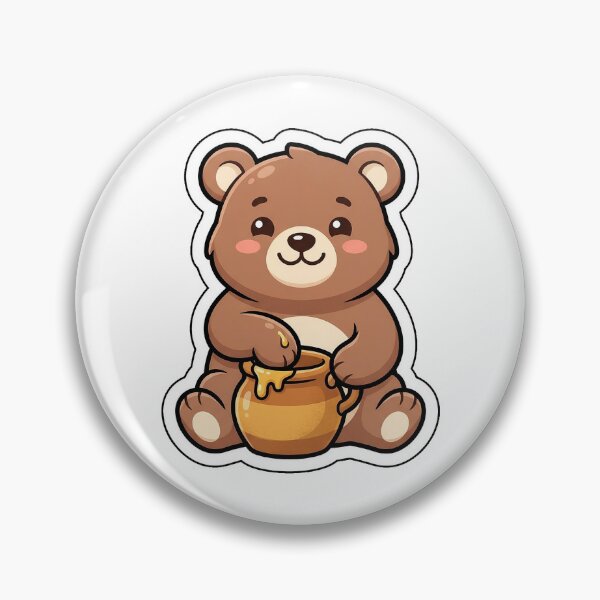 Item preview, Sweet Honey Pot Bear - Cute Winnie Style Animal Sticker designed and sold by SimpleP.