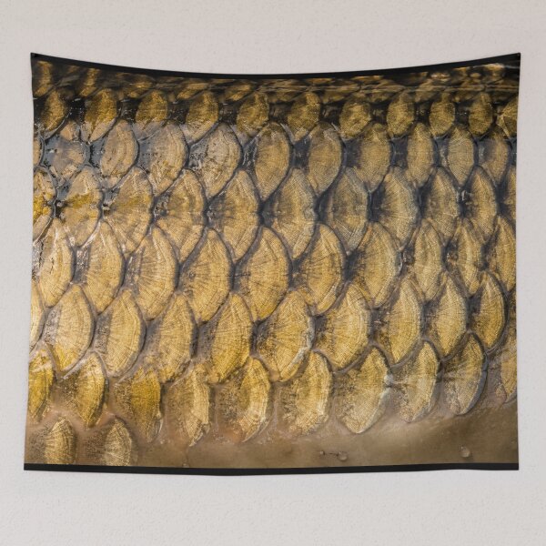 Item preview, Realistic Gold Carp Scales Pattern - Hardcore Angler Jigsaw Puzzle designed and sold by GeekAnglerStore.