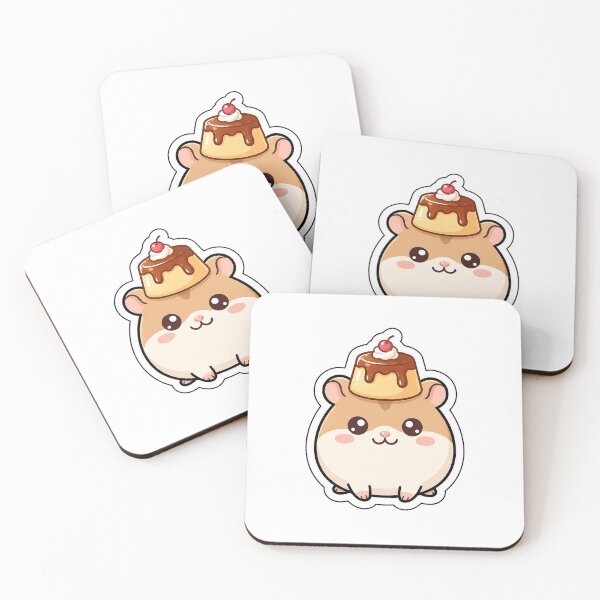 Item preview, Caramel Pudding Hamster - Sweet Dessert Animal Sticker designed and sold by SimpleP.