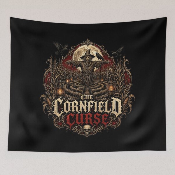 Item preview, Halloween Cornfield Curse – Haunted Harvest Gothic Sticker designed and sold by Uglyandcute.