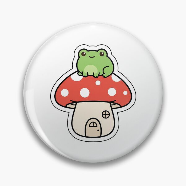 Item preview, Toadstool Mushroom House Frog - Cottagecore Cute Sticker designed and sold by SimpleP.
