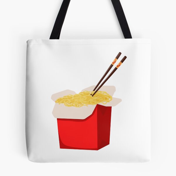 Item preview, Plain Asian Noodles in Paper Takeout Box with Floral Chopsticks – Cutout designed and sold by EmeraldeaArt.