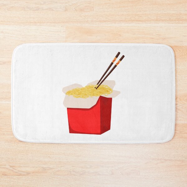 Item preview, Plain Asian Noodles in Paper Takeout Box with Floral Chopsticks – Cutout designed and sold by EmeraldeaArt.