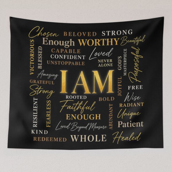 Item preview, I Am Chosen Beloved Strong Worthy Christian Positive Daily Affirmation designed and sold by DienesAngele.