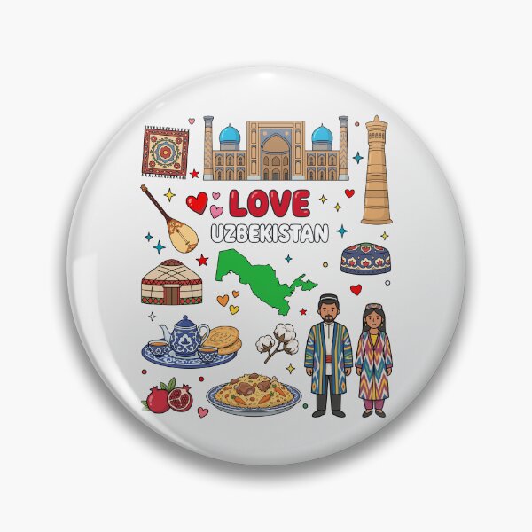 Item preview, Love Uzbekistan Cultural Icons, Samarkand Registan & Plov Art designed and sold by mashmosh.
