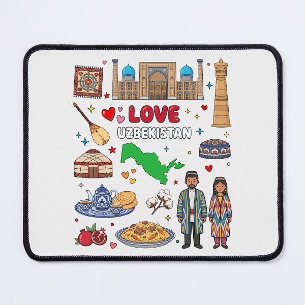 Item preview, Love Uzbekistan Cultural Icons, Samarkand Registan & Plov Art designed and sold by mashmosh.