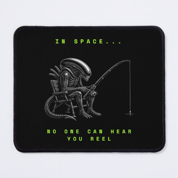 Item preview, In Space No One Can Hear You Reel - Funny Alien Fishing designed and sold by GeekAnglerStore.