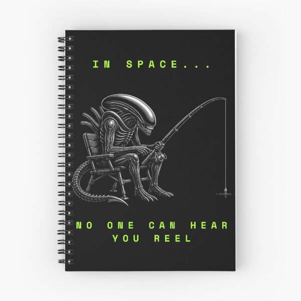 Item preview, In Space No One Can Hear You Reel - Funny Alien Fishing designed and sold by GeekAnglerStore.