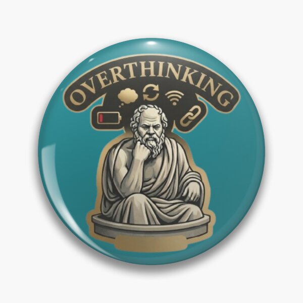 Item preview, Overthinking Socrates-Modern Philosophical Humor designed and sold by Northern Glow Art.