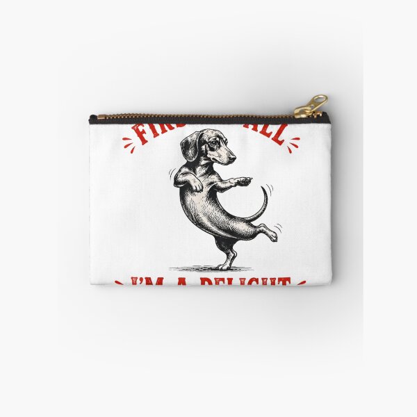 Item preview, First Of All Im A Delight Funny Dachshund Dog Vintage Illustration designed and sold by DienesAngele.