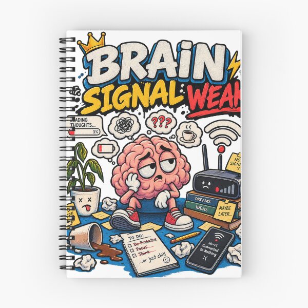 Item preview, Brain Signal Weak – WiFi Disconnected Overthinking Meme designed and sold by NarpLTD.