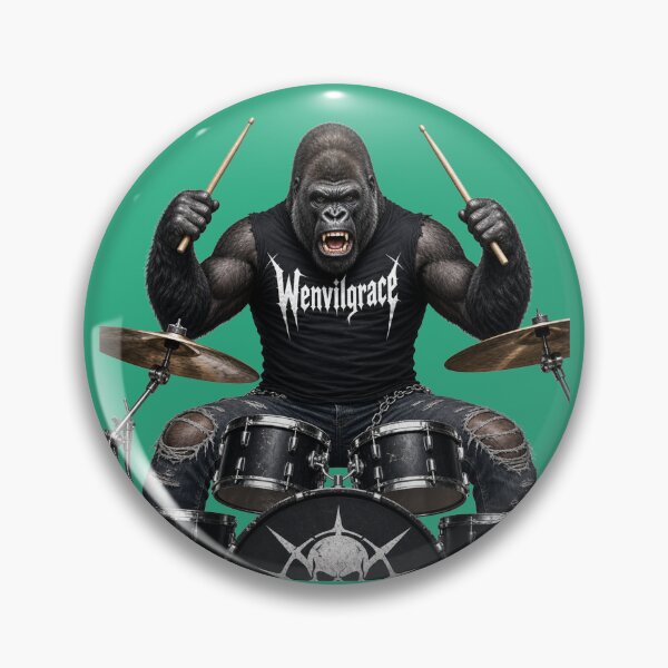Item preview, Copy of Heavy Metal Gorilla Drummer Gift designed and sold by Wenvilgrace.