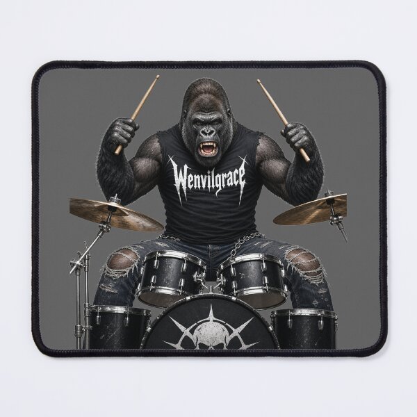 Item preview, Copy of Heavy Metal Gorilla Drummer Gift designed and sold by Wenvilgrace.