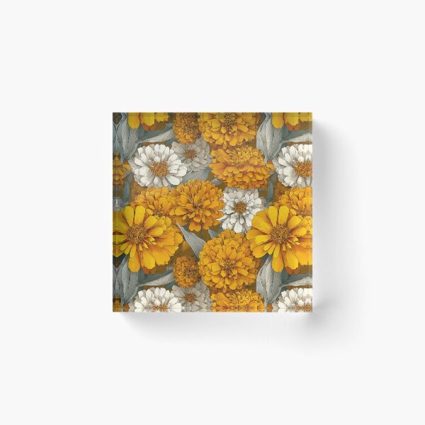 Item preview, Graceful Zinnia Flower  - Botanical Garden Pattern - Mother'S Day Gifts designed and sold by RoyalStarsPatts.