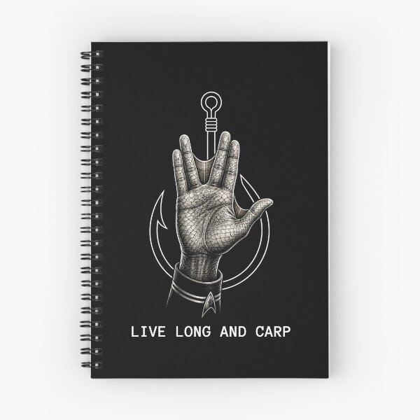 Item preview, Live Long And Carp Funny Space Alien Fishing Parody designed and sold by GeekAnglerStore.