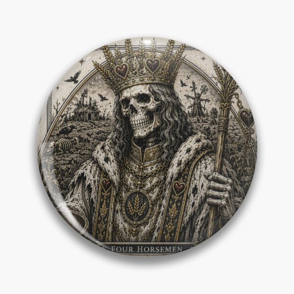 Item preview, Famine – King of Hearts | Four Horsemen of the Apocalypse Gothic Playing Card designed and sold by Kromia.