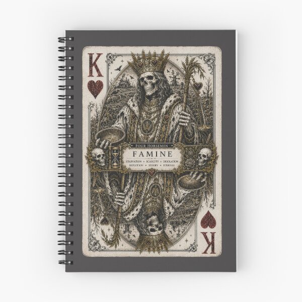 Item preview, Famine – King of Hearts | Four Horsemen of the Apocalypse Gothic Playing Card designed and sold by Kromia.