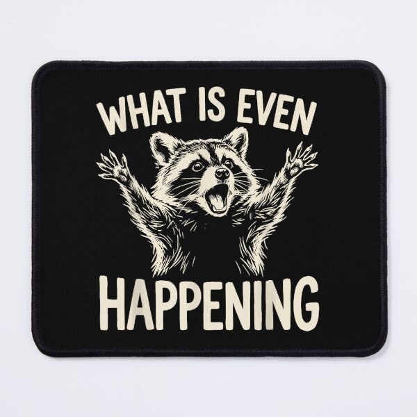 Item preview, What Is Even Happening Funny Confused Raccoon Vintage Retro Distressed Graphic designed and sold by WilliaMaler.