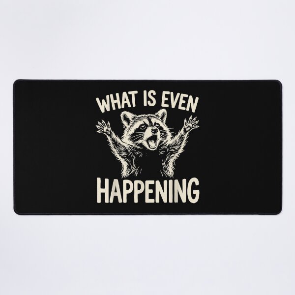 Item preview, What Is Even Happening Funny Confused Raccoon Vintage Retro Distressed Graphic designed and sold by WilliaMaler.