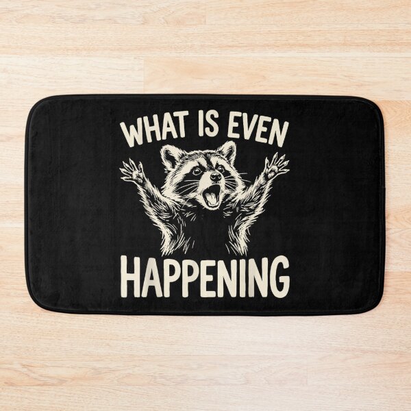Item preview, What Is Even Happening Funny Confused Raccoon Vintage Retro Distressed Graphic designed and sold by WilliaMaler.