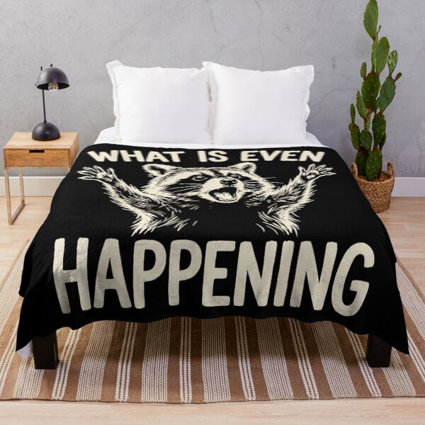 Item preview, What Is Even Happening Funny Confused Raccoon Vintage Retro Distressed Graphic designed and sold by WilliaMaler.