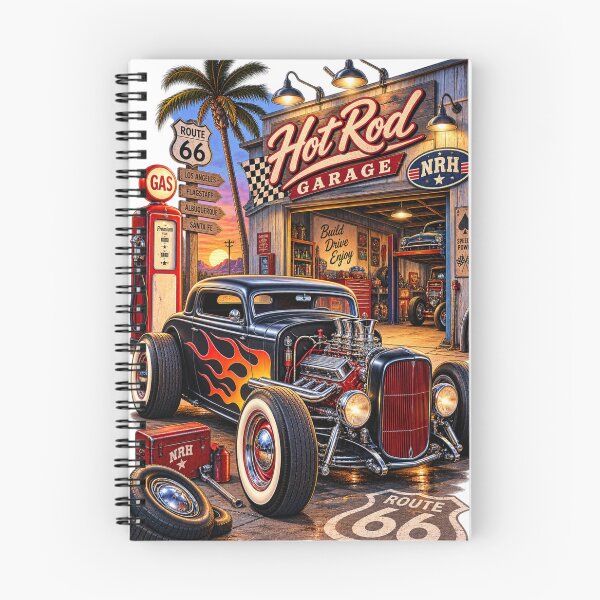 Item preview, NRH Hot Rod Garage Vintage Hot Rod Custom Car Garage Sign designed and sold by Normandy Road Heritage™ - Vintage Garage Art.