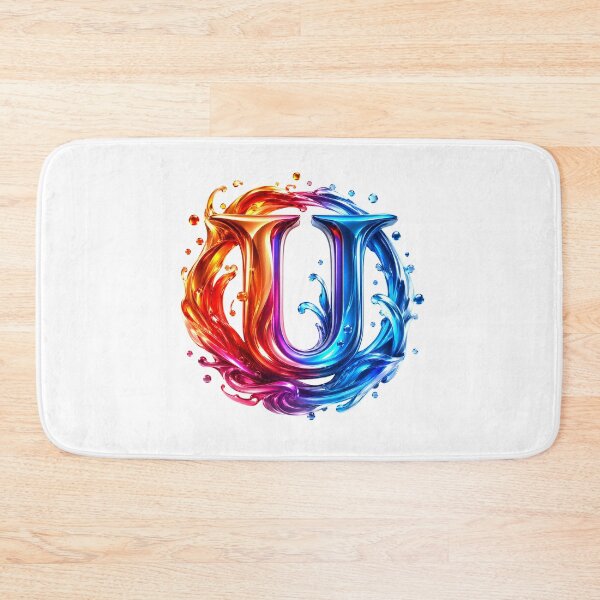 Item preview, AquaFlare Chromaflow Letter U designed and sold by BlissBlvdShop.