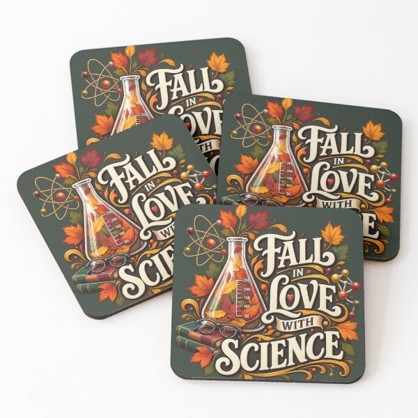 Item preview, Fall in Love With Science – Autumn STEM Teacher Design designed and sold by astersgraphics.