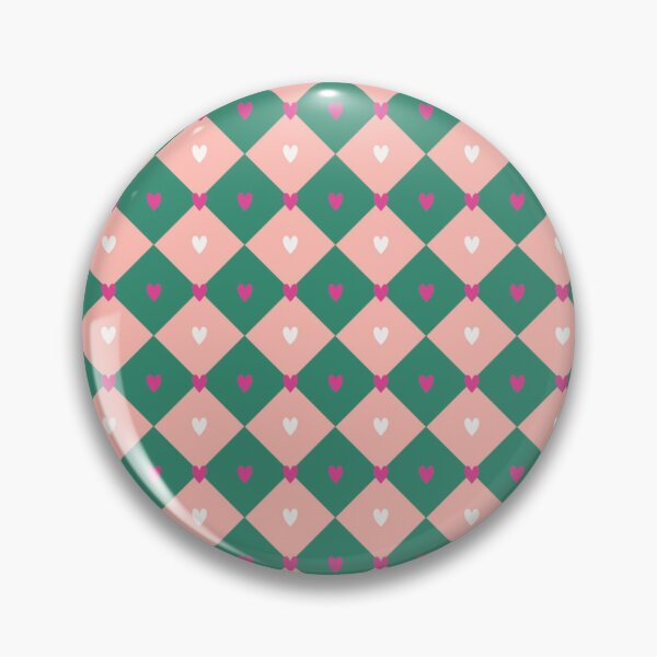 Item preview, Sweet Heart Argyle Pattern Emerald Pink Diamond designed and sold by Angie-Atelier.