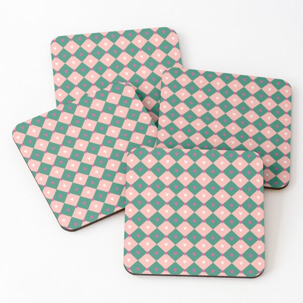 Item preview, Sweet Heart Argyle Pattern Emerald Pink Diamond designed and sold by Angie-Atelier.