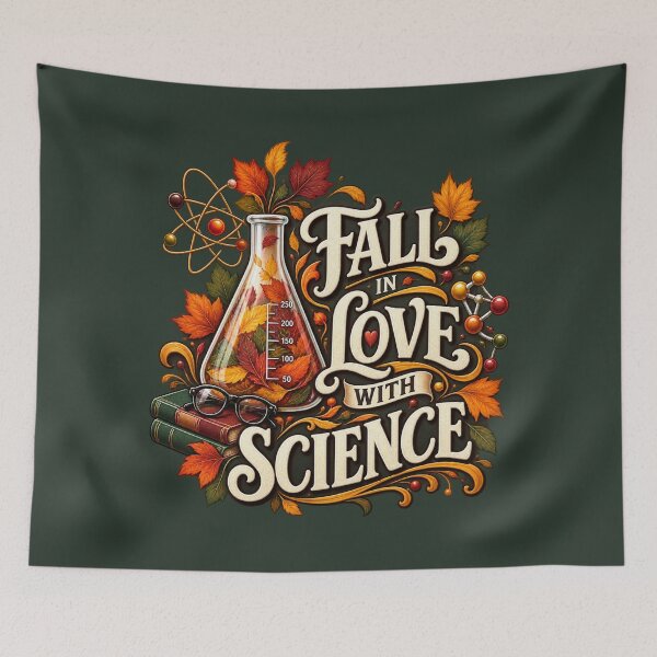 Item preview, Fall in Love With Science – Autumn STEM Teacher Design designed and sold by astersgraphics.