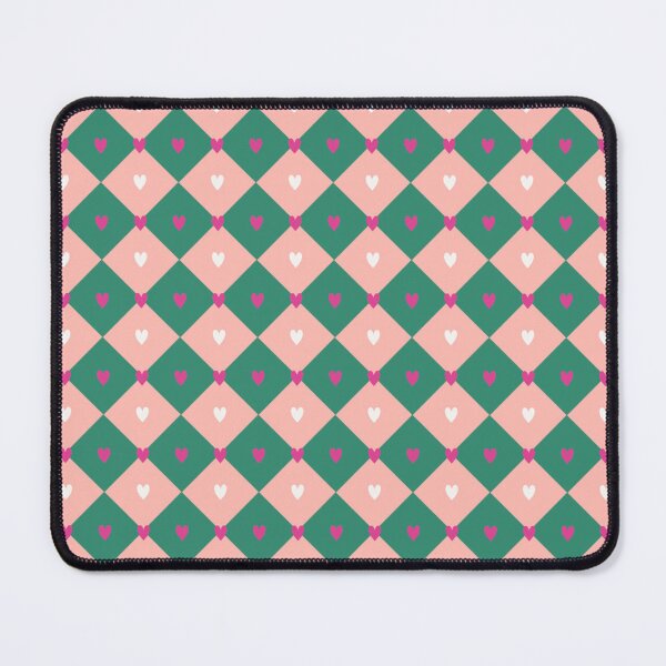 Item preview, Sweet Heart Argyle Pattern Emerald Pink Diamond designed and sold by Angie-Atelier.